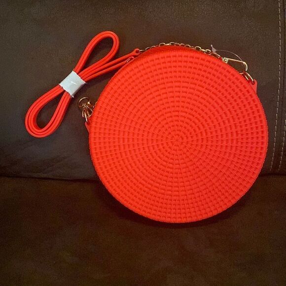 Neon Orange PVC Jelly Crossbody - Picture 1 of 8